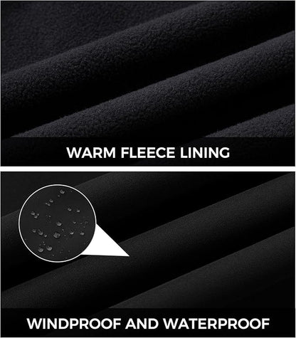 wantdo Women's Plus Size Softshell Jackets Hooded Warm Fleece Lined Windbreaker