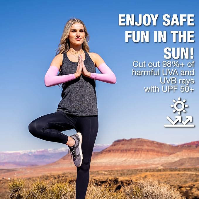 SportsTrail Cooling Arm Sleeves for Men & Women – Breathable, UV Sun Protection, Sports Arm Sleeves for Women, Men & Youth