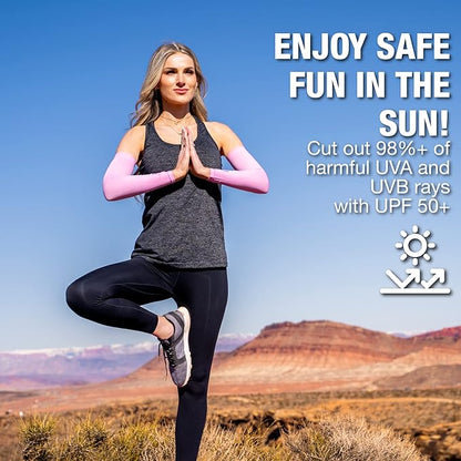 SportsTrail Cooling Arm Sleeves for Men & Women – Breathable, UV Sun Protection, Sports Arm Sleeves for Women, Men & Youth