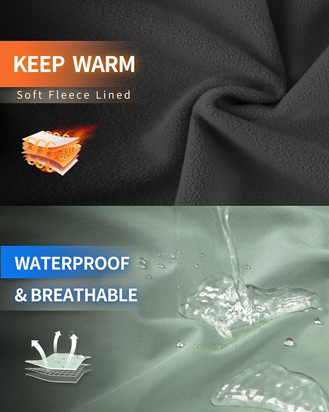 Outdoor Ventures Women's Softshell Jacket with Hood Fleece Lined Warm Lightweight Waterproof Insulated Windbreaker