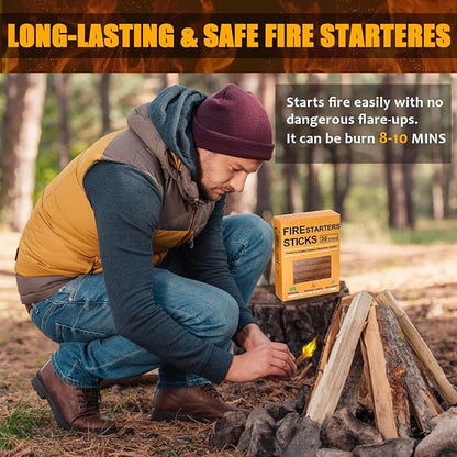 Realcook Natural Fire Starters for Fireplaces: Upgraded 108 Quicker & Safer Firestarter Cubes