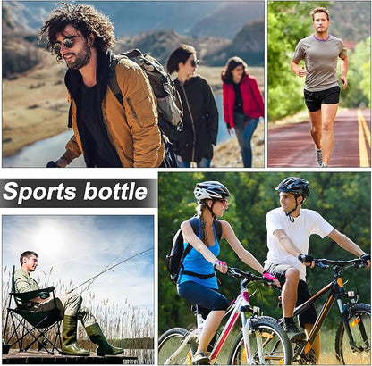 CHENGU Water Bottle Bulk 20 oz Aluminum Reusable Bottles Lightweight Snap Lid Water Cups Easy Carry Leak Proof Travel Tumbler for Gym Sports Camping Hiking Fishing