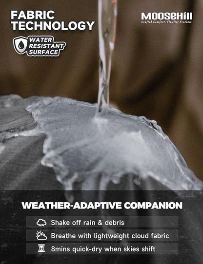 Moosehill Men's-Hiking-Pants Convertible Quick-Dry Water-Resistant Lightweight Zip-Off Outdoor with 5 Deep Pockets