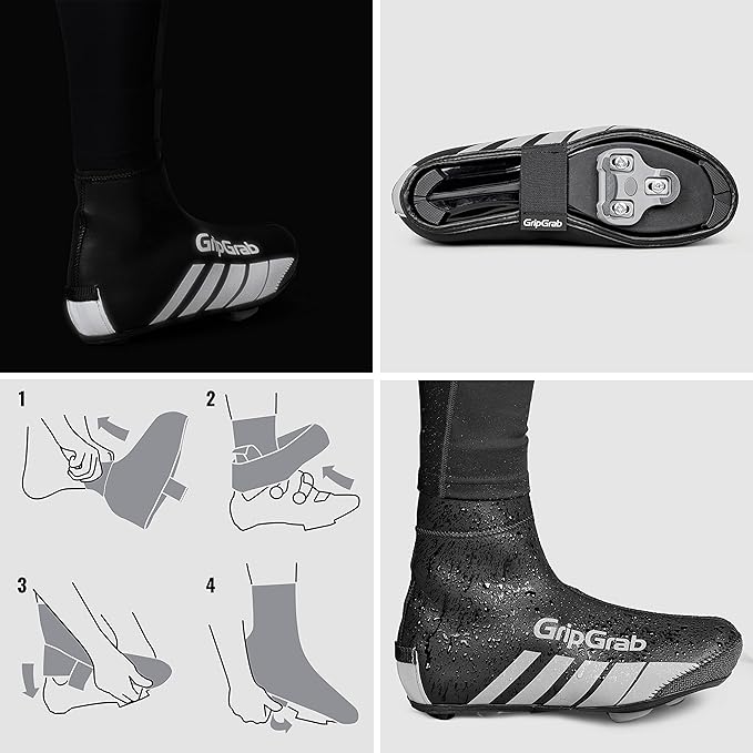 GripGrab RaceThermo Waterproof Winter Road Cycling Shoe Covers Cold Weather Thermal Neoprene Winter Cycling Overshoes
