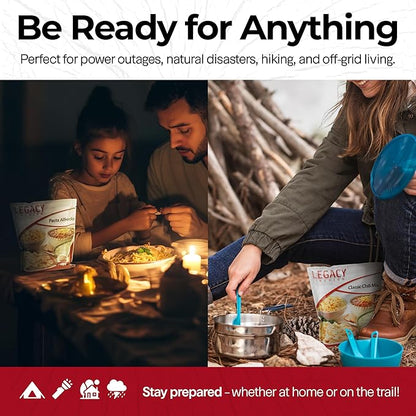 Long Term Gluten Free Food Storage Sample Pack: 16 Large Servings - 4 lbs Freeze Dried Meals - Emergency Prepper Supply with 25 Year Shelf Life