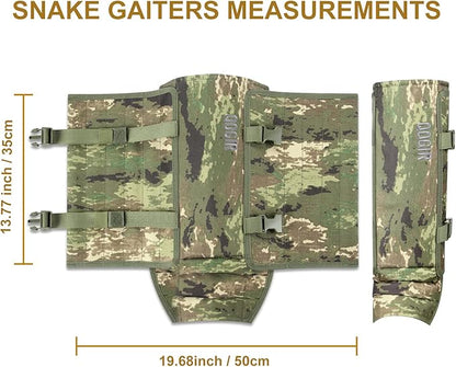 QOGIR Snake Gaiters for Hunting: Durable Snake Guards, Snake Gaiter Leggings for Men & Women, Snake Bite Protection for Lower Legs, Snake Proof Gaiters with Adjustable Size