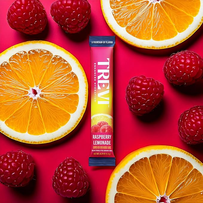TREVI™ Sugar Free Electrolytes - Drink Mix Hydration Powder Packets - 8 Count - Raspberry Lemonade