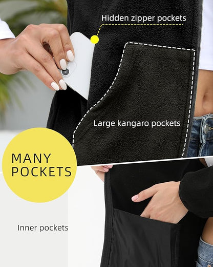 Argstar Women's Fleece Jacket with 6 Pockets (XS-2XL)