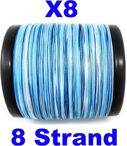 Reaction Tackle Braided Fishing Line - Pro Grade Power Performance for Saltwater or Freshwater Fish - Colored Fishing Line Braid for Extra Visibility