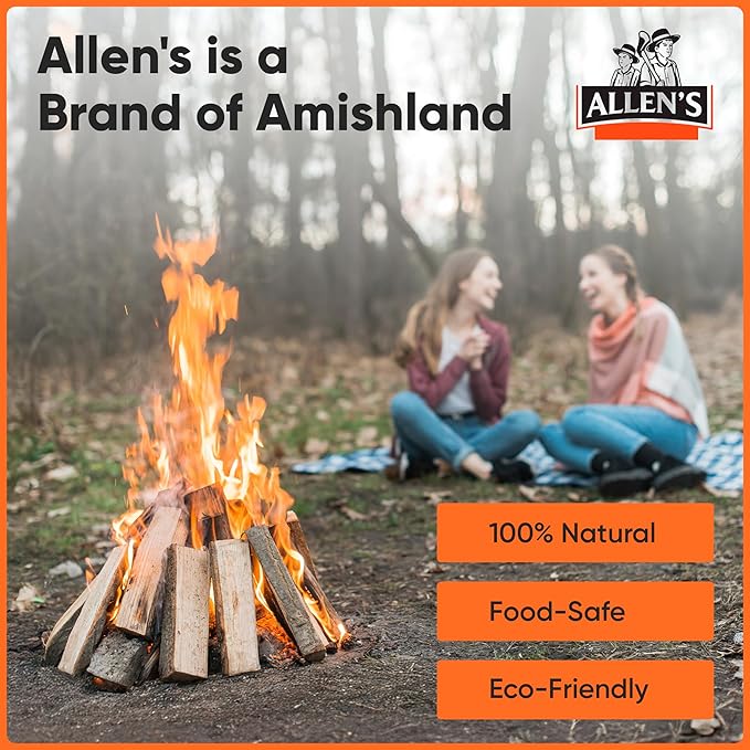 Allen's Wood Fire Starter Cups – Natural Wax & Wood Chip Firestarters for Campfires, Fire Sticks for Fireplace, Grilling & BBQ – 15 Min Burn – Clean Fire Start – Great for Travel & Hunting