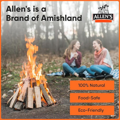 Allen's Wood Fire Starter Cups – Natural Wax & Wood Chip Firestarters for Campfires, Fire Sticks for Fireplace, Grilling & BBQ – 15 Min Burn – Clean Fire Start – Great for Travel & Hunting