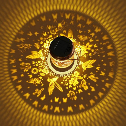 2 Pack Hummingbird Solar Lanterns Outdoor Waterproof Solar Garden Decor, Birthday Gifts for Christmas Women Mom Grandma, Metal Hanging Lights with Shepherd Hook for Yard Patio Pathway Backyard Porch