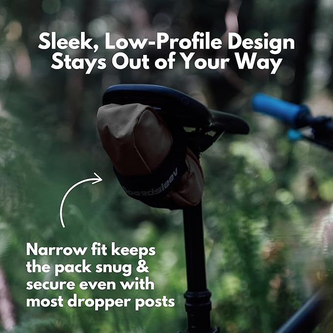 SpeedSleev Ranger Cycling Adventure Pack – Bike Saddle Bag for Road Bikes, Mountain Bikes & Gravel Bikes – Lightweight Bicycle Under Seat Bag – Bike Accessories & Tools – Waterproof Bike Bag (Grey)