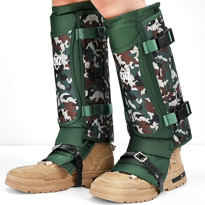 ZHZ Snake Gaiters Durable Waterproof Snake Chaps Lower Legs Protection,Snake Guards with Adjustable Size for Men & Women,Used for Hunting,Hiking and Farm Work