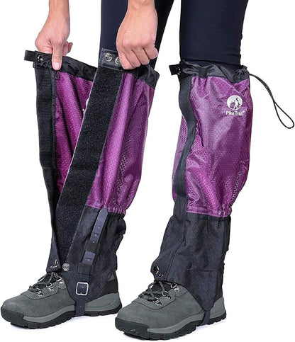 Pike Trail Adjustable Leg Gaiters - Lightweight, Waterproof - Leg Guards for Men & Women - Hiking Essentials Ideal for Hunting, Trekking & Fishing - 1 Pair