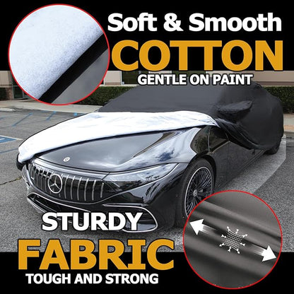 All Weather Waterproof car Cover Good for rain Snow uv Protection dust Compact Hatchback Golf GTI i3 Civic Elantra Soul Versa Black