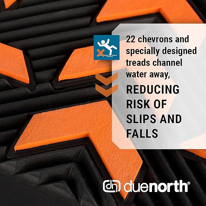 Due North GripPro Spikeless Footwear Traction Aids for Men and Women - for Ice and Snow - Lightweight Full-Foot Rubber Tread