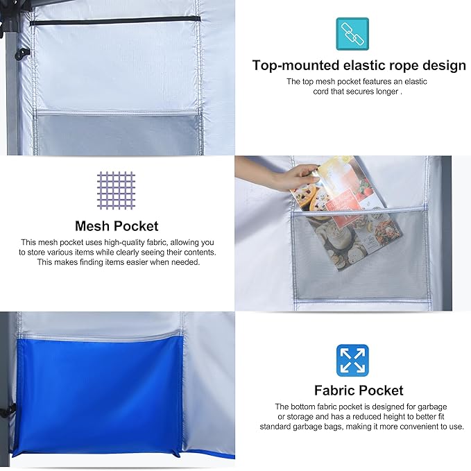 ABCCANOPY Pop Up Canopy with Sidewall,10x10 Outdoor Canopy Tent with Storage Sidewall for Commercial Events with 4 Weights (Royal Blue)