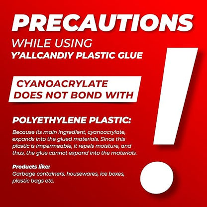 Y'allCanDiy Super Glue for Plastic 20g (0.7 oz) – Cyanoacrylate Based Heavy Duty CA Glue for Legos, Miniatures, PLA, 3D Printing, Toys, ABS, PVC, DIY Kits