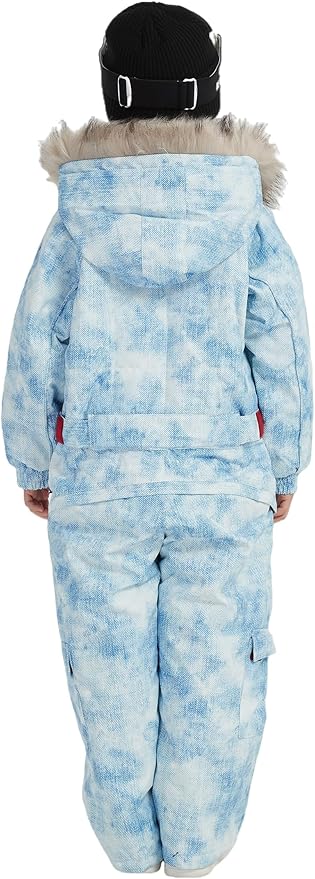 Kids Girls Boys Waterproof Colorful One Piece Snowsuits Coveralls Ski Suits Jackets Winter Jumpsuits