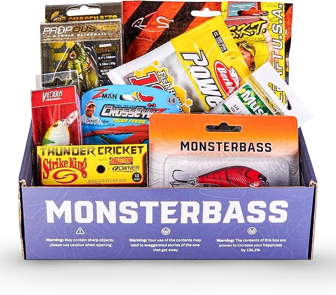 MONSTERBASS Fishing Mystery Box, Bass Fishing Kit - Best Lures Kit, Biggest & Best Tackle Mystery Box for Catching Smallmouth & Largemouth Bass