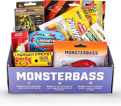 MONSTERBASS Fishing Mystery Box, Bass Fishing Kit - Best Lures Kit, Biggest & Best Tackle Mystery Box for Catching Smallmouth & Largemouth Bass