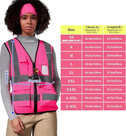 A-SAFETY High Visibility Reflective Safety Vest Customize Logo (XS-8XL)