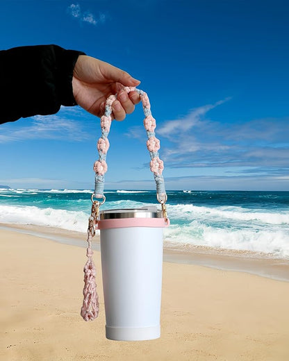 Outman Cup Accessories Set Water Bottle Holder Sling,Siliocne Straw Cover,Lipstick Holder Fits Most 16-40oz Water Bottles Compatible with Stanley Cup