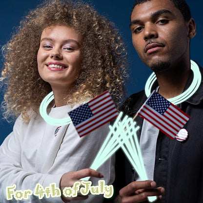 ILHSTY 100 pk Glow Sticks Bulk Party Favors and Decorations - 8" Glow in the Dark Party Supplies For Halloween Neon Party Light up Glow sticks Necklaces & Bracelets (White*100)