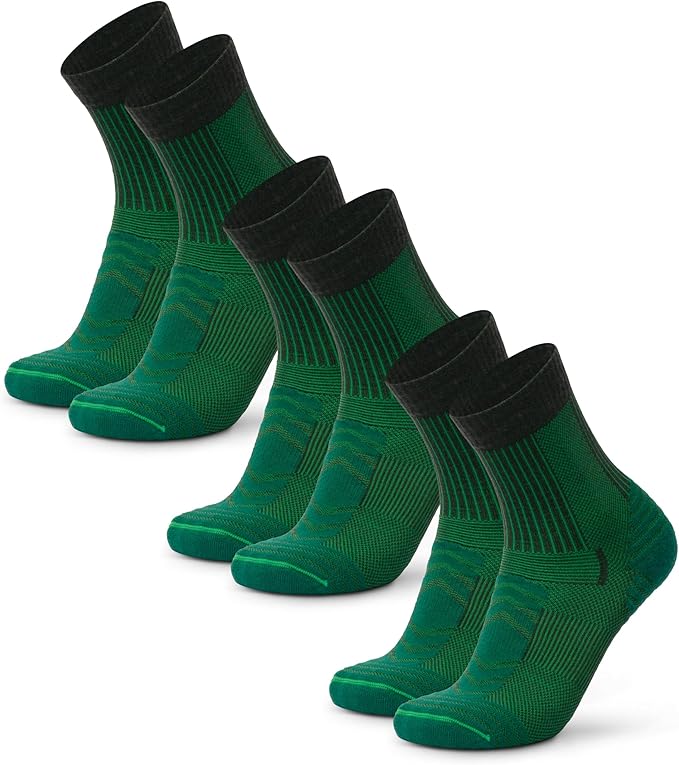 DANISH ENDURANCE Hiking Socks, Lightweight, Merino Wool Socks for Men & Women, Moisture Wicking & Thermal, 1 or 5 Pack