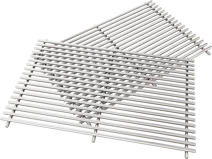 19.5" Grill Grates for Weber Genesis 300 Series，Cooking Grates for Weber Genesis E310 E320 E330 S310 S320 S330, Replacement Parts for Weber 7528/7524, 304 Stainless Steel