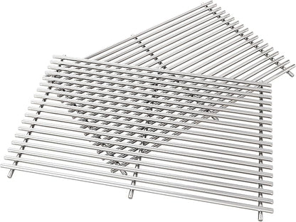 19.5" Grill Grates for Weber Genesis 300 Series，Cooking Grates for Weber Genesis E310 E320 E330 S310 S320 S330, Replacement Parts for Weber 7528/7524, 304 Stainless Steel