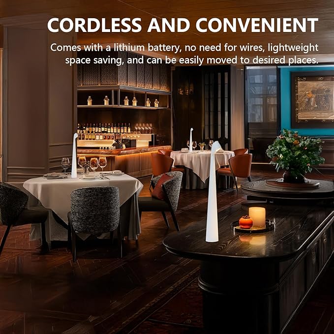 Portable LED Table Lamp 3-Levels Brightness, Rechargeable Battery Up to 48 Hours Usage, Night Light for Kids Nursery, Nightstand Lamp, Bedside Lamp.LED Desk Lamps Outdoor Portable Touch Lamps.(White)