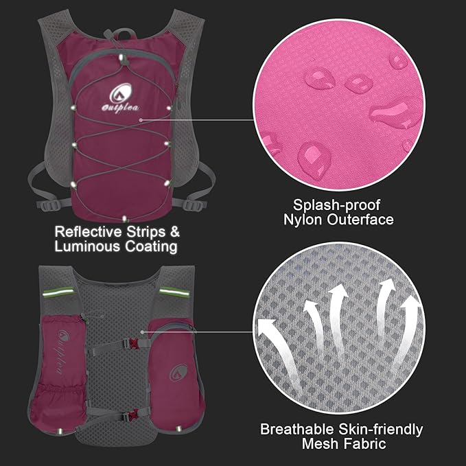 Small Lightweight Hydration Backpack with 2L Water Bladder for Race, Lightweight Running Water Vest for Hiking