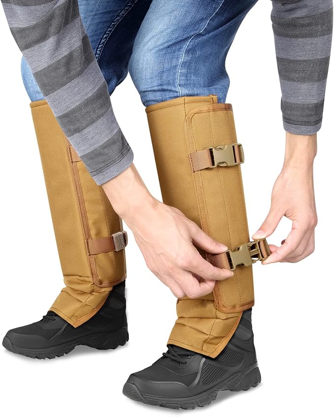 Snake Gaiters Leg Guards: Waterproof Snake Chaps for Hunting, Adjustable Leg Gaiter Snake Bite Protection for Lower Legs, Lightweight Flexible Design Snake Guards Fits Men & Women