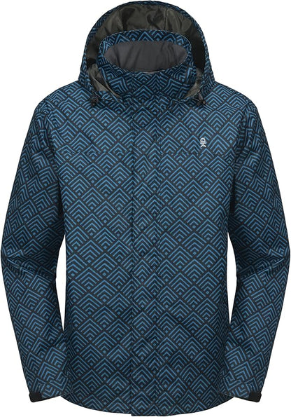 Little Donkey Andy Men's Waterproof Rain Jacket Outdoor Lightweight Rain Shell Coat for Hiking,Golf,Travel