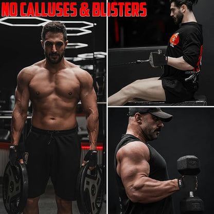 ZRIX Well Vented Weight Lifting Gym Workout Gloves with Wrist Wrap Support for Men & Women & Adult, Full Palm Protection, Training, Fitness, Hanging, Pull ups, Cycling & Hand Grip Gloves