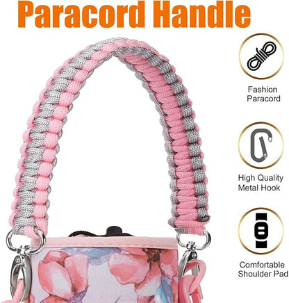 32/40/64/128 oz Neoprene Insulated Water Bottle Carrier Bag, Sling Bag Sleeve Pouch Holder with Strap & Paracord Handle and 2 Pocket for Travelling, Hiking, Camping