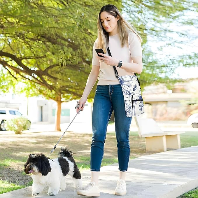 Ink Bees Daisy Water Bottle Holder with Strap Insulated Water Bottle Carrier Crossbody Bags Pouch with Phone Pocket for Travel Gym Hiking Walking Running