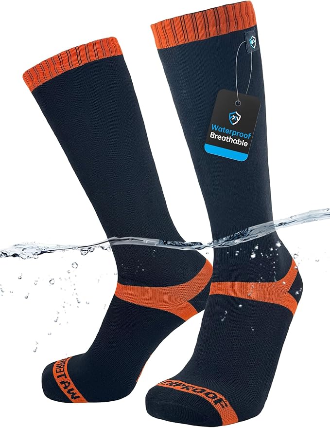 DexShell Waterproof Socks for Men & Women - Mid Calf Boot Sock, Warm for Hiking Camping in Extreme Cold Wet Weather