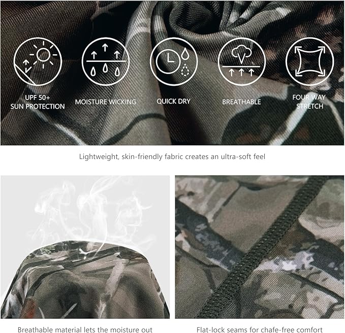 BASSDASH UPF 50+ UV Sun Protection Neck Gaiter Fishing Mask Hunting Kayaking Hiking Cycling Ski Sports