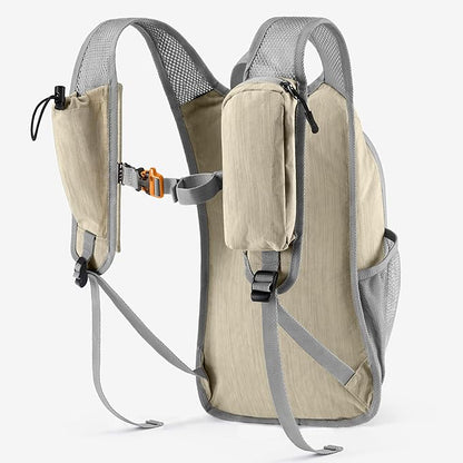 10L Small Hiking Backpack Travel Daypack Lightweight Packable Back Pack for Women Men(Beige)