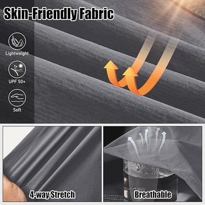 Mens Hiking Convertible Pants Quick Dry Waterproof Zip Off Lightweight Cargo Safari Fishing Work Pants Trousers with Belt