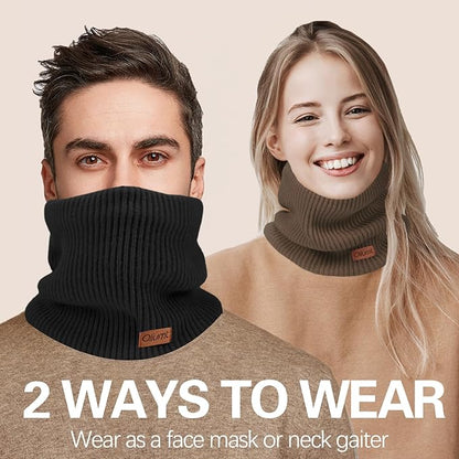 Neck Warmer for men,Winter Neck Gaiters Face Scarf Women Windproof Warm Fleece Scarves Gaiter for Cold Weather