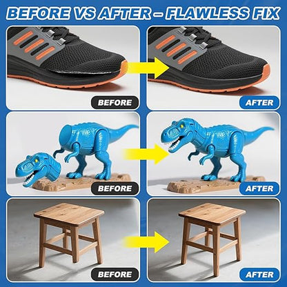 Super Glue All Purpose 100g - Instant & Waterproof Superglue for Plastic, Ceramic, Wood, Shoe, Glass, Leather, Rubber, Shoe Ca Glue - Strong & Clear Liquid Cyanoacrylate Adhesive, 6 Nozzles