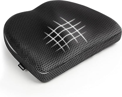 Office Chair Cushion - More Breathable Pressure Relief Seat Cushion with Hours Sitting on Gaming/Car/Wheelchair, Soft Extra-Dense Air Fiber for Orthopedic Coccyx, Sciatica & Hip Support