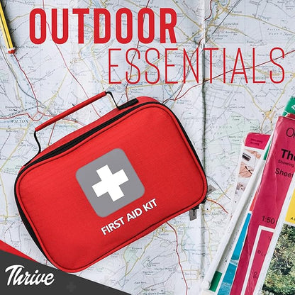 Thrive First Aid Kit (154 Pieces) - Family Safe First Aid Bag Packed w/Hospital Grade Medical Supplies – Emergency kit