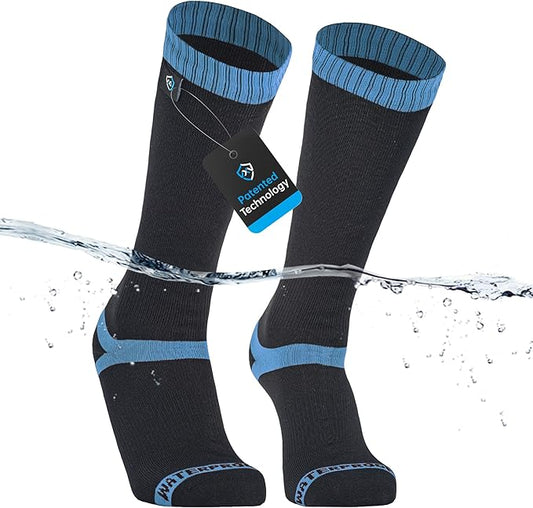 DexShell Waterproof Socks for Men & Women - Mid Calf Boot Sock, Warm for Hiking Camping in Extreme Cold Wet Weather
