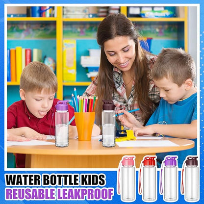 Mifoci 20 Pieces Water Bottle Bulk 17 oz Plastic Water Bottles Bulk Gym Sports Adults Reusable Large Bottles with Leak Proof Flip Top for Party Outdoor(Regular Style,Vibrant Color)