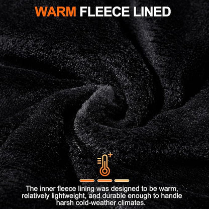 CAMELSPORTS Mens Winter Jacket Waterproof Warm Snow Ski Jackets Faux Fur Fleece Rain Coats with Removable Hood